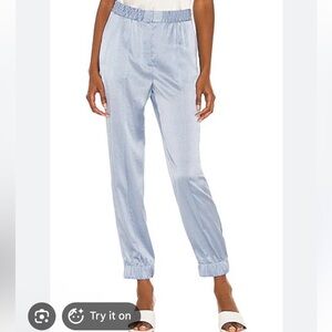 REVOLVE Bailey 44 Stormy Satin Jogger Pants in Ivory